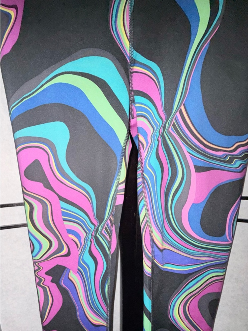 FILA Vibrant Swirl Print Leggings - Multi Color Running Pants